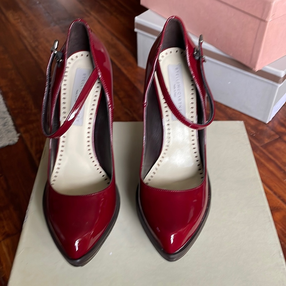 Stella McCartney platform Mary Jane wedges, sz 38, nwt